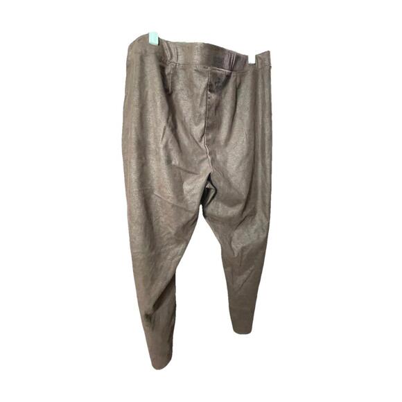 CHICO'S Faux Knit Suede Legging Pants in Espresso Size 3 US 16 / XL - Picture 3 of 3